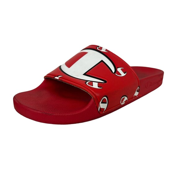 CHAMPION IPO Sandals  Men's Size 8  Camo Logo Slide  Red - Picture 2 of 12